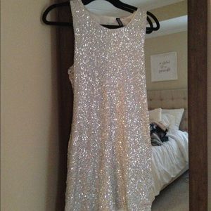 Silver Sequin Dress